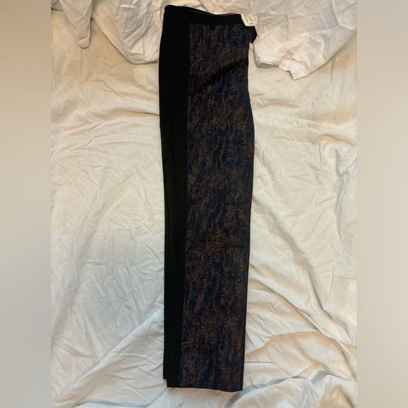 Cartonnier Brocade Crop Charlie pants size 10 metallic texture Anthropologie - Picture 7 of 9
